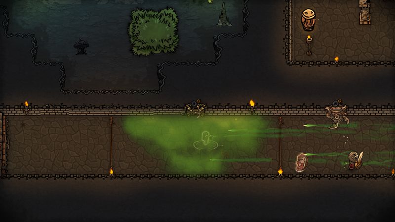 Adventurers walk into a corridor of gas and darts.