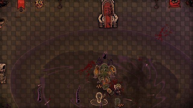 Tentacles rise inside the Sunken Horror's dread aura as it fights an adventurer party.