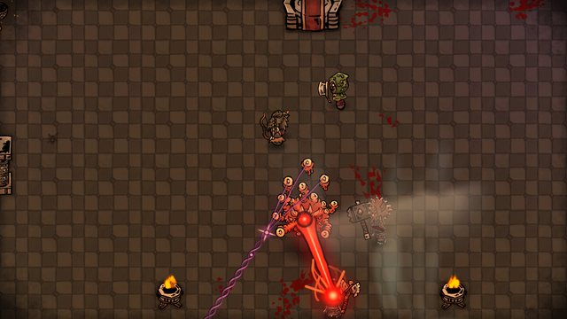 The Baleful Eye's ray strikes an adventurer in their throne hall.