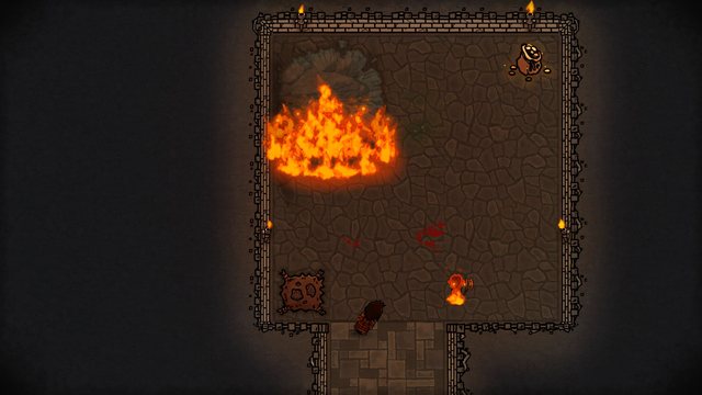 A fire elemental erupts in a burst of flame as it dies.