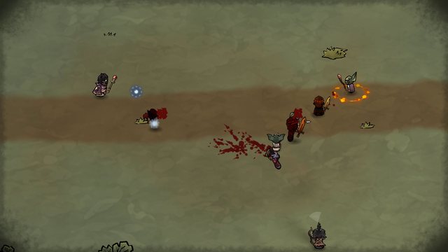 On a raid, the minions clash with the defenders on the overworld battlefield.