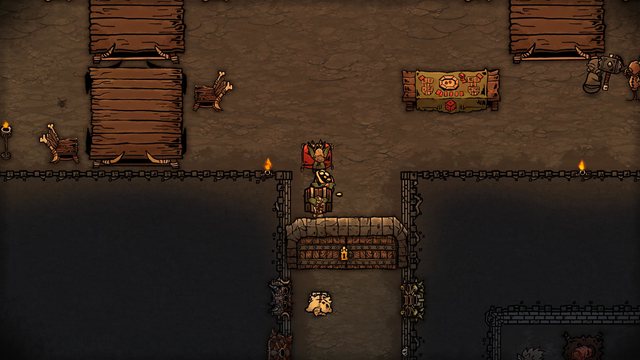 A minion carries the raid's treasure home to the door of the sanctum.