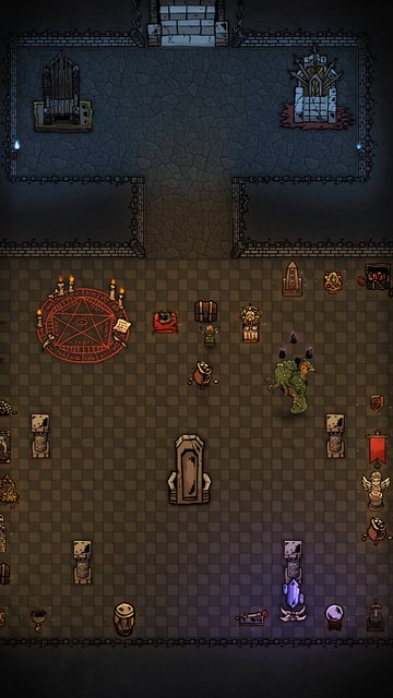The Sunken Horror waits in their sanctum as minions bring raided treasure home.