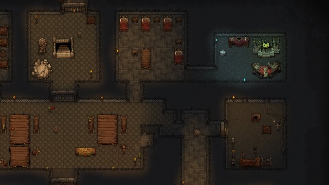 Minion quarters, a temple and the long hall, at native art resolution.