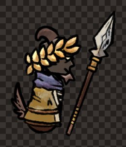 adventurer faun male druid spear side