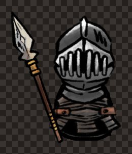 adventurer giant female fighter spear visor front