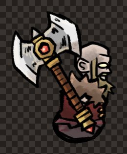 adventurer giant male barbarian axe attack side