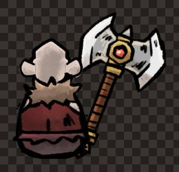 adventurer giant male barbarian axe back
