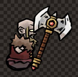 adventurer giant male barbarian axe side