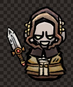 adventurer halfling male rogue dagger front