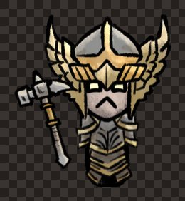 adventurer human female paladin hammer plate front