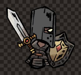 adventurer human male fighter sword shield attack side