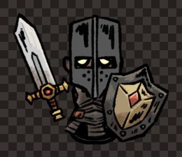 adventurer human male fighter sword shield front