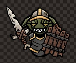 minion goblin male sword shield plate front