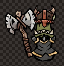 minion orc male axe plate front